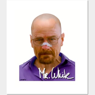 Breaking Bad - Mr White signed portrait Posters and Art